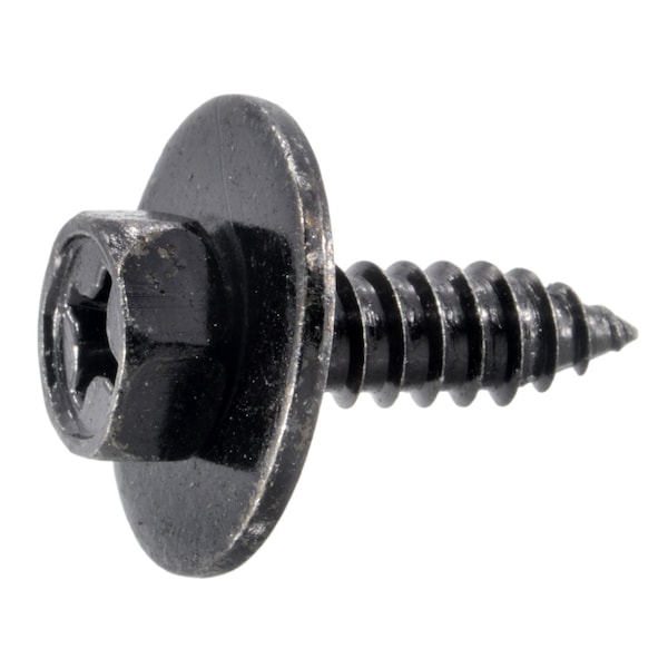 Midwest Fastener M6.30 x Hex Drive, Flange Hex Head Sheet Metal Screw, Black Oxide Steel, 6 PK 39648 - main